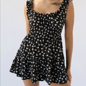 Urban outfitters Lizzy Smocked Floral Mini Dress